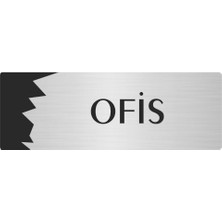 Özarslan Dizayn Metal Departman Kapı Isimliği Yönlendirme Levhası Ofis 7X20 cm Gümüş Renk