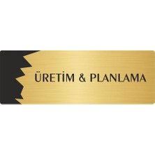 Özarslan Dizayn Metal Departman Kapı Isimliği Yönlendirme Levhası Üretim & Planlama 5X20 cm Altın Renk