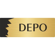 Özarslan Dizayn Metal Departman Kapı Isimliği Yönlendirme Levhası Depo 5X20 cm Altın Renk