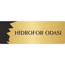 Özarslan Dizayn Metal Departman Kapı Isimliği Yönlendirme Levhası Hidrofor Odası 10X20 cm Altın Renk