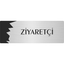 Özarslan Dizayn Metal Departman Kapı Isimliği Yönlendirme Levhası Ziyaretçi 5X20 cm Gümüş Renk