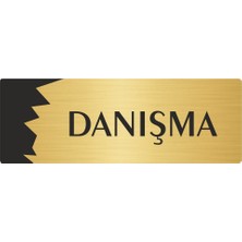 Özarslan Dizayn Metal Departman Kapı Isimliği Yönlendirme Levhası Danışma 7X20 cm Altın Renk