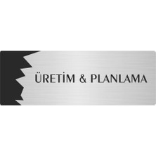 Özarslan Dizayn Metal Departman Kapı Isimliği Yönlendirme Levhası Üretim & Planlama 10X20 cm Gümüş Renk