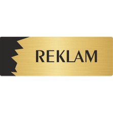 Özarslan Dizayn Metal Departman Kapı Isimliği Yönlendirme Levhası Reklam 5X20 cm Altın Renk