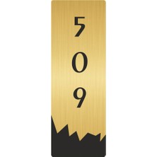 Özarslan Dizayn Metal Departman Kapı Isimliği Yönlendirme Levhası 509 (Dikey) 7X20 cm Altın Renk