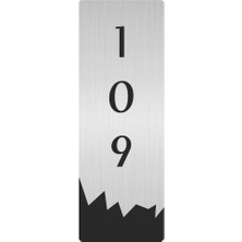 Özarslan Dizayn Metal Departman Kapı Isimliği Yönlendirme Levhası 109 (Dikey) 10X20 cm Gümüş Renk