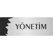 Özarslan Dizayn Metal Departman Kapı Isimliği Yönlendirme Levhası Yönetim 10X20 cm Gümüş Renk