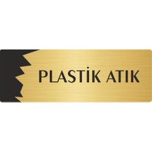 Özarslan Dizayn Metal Departman Kapı Isimliği Yönlendirme Levhası Plastik Atık 5X20 cm Altın Renk