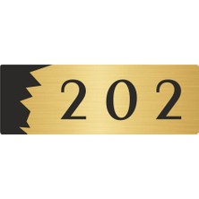 Özarslan Dizayn Metal Departman Kapı Isimliği Yönlendirme Levhası 202 5X20 cm Altın Renk