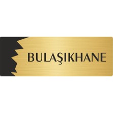 Özarslan Dizayn Metal Departman Kapı Isimliği Yönlendirme Levhası Bulaşıkhane 7X20 cm Altın Renk