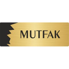 Özarslan Dizayn Metal Departman Kapı Isimliği Yönlendirme Levhası Mutfak 7X20 cm Altın Renk