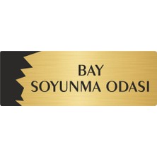 Özarslan Dizayn Metal Departman Kapı Isimliği Yönlendirme Levhası Bay Soyunma Odası 10X20 cm Altın Renk
