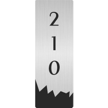 Özarslan Dizayn Metal Departman Kapı Isimliği Yönlendirme Levhası 210 (Dikey) 7X20 cm Gümüş Renk