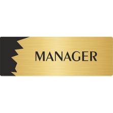 Özarslan Dizayn Metal Departman Kapı Isimliği Yönlendirme Levhası Manager 5X20 cm Altın Renk