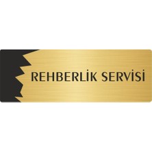 Özarslan Dizayn Metal Departman Kapı Isimliği Yönlendirme Levhası Rehberlik Servisi 7X20 cm Altın Renk