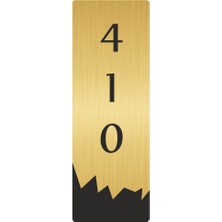 Özarslan Dizayn Metal Departman Kapı Isimliği Yönlendirme Levhası 410 (Dikey) 7X20 cm Altın Renk