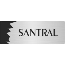 Özarslan Dizayn Metal Departman Kapı Isimliği Yönlendirme Levhası Santral 10X20 cm Gümüş Renk