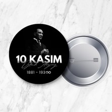 DeBu 10 Kasım Atatürk'ü Anma Iğneli Yaka Rozeti 58 mm