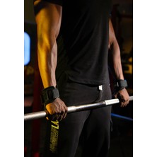 Dex Supports Fitness Sporcu Bilekliği Wrist Wraps Elite + Ağırlık Kaldırma Kayışı T-Grips Lifting Straps + Antrenman Dizliği Knee Wraps Elite 3'lü Paket