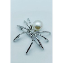 Bb Inci Dokunuşlu Örümcek Broş ve Kolye Ucu