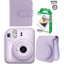 Sd Instax Mini 12 Fotoğraf Makinesi 10'lu Film ve Albümlü Çantalı Seti 87 100-3200 Mor Resmi Distri