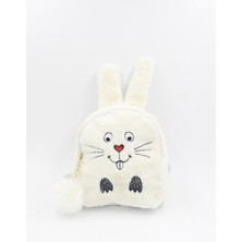 039 3000 Peluş Tavşan Çocuk Sırt Çantası Beyaz Tek Ebat