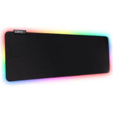 Deixy Rgb Düz Siyah 80*30 cm Gaming Oyuncu Mousepad Işıklı Mouse Pad