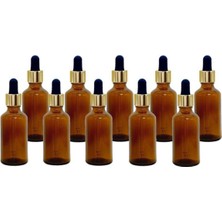 Makrobay 100 Ml Amber Droper Cam Damlalıklı Kehribar Boş Şişe (10 Adet)