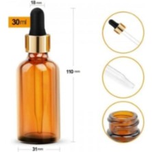 Makrobay 100 Ml Amber Droper Cam Damlalıklı Kehribar Boş Şişe (10 Adet)