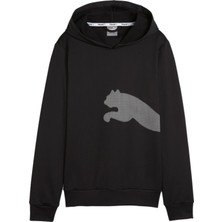 Siyah Kadın Kapüşon Yaka Normal Kalıp Sweatshirt 52507301 Bıg Cat French Terry Hoodı