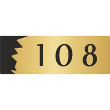 Özarslan Dizayn Metal Departman Kapı İsimliği, Yönlendirme Levhası 108 10X20 cm Altın Renk