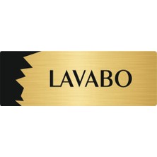 Özarslan Dizayn Metal Departman Kapı İsimliği, Yönlendirme Levhası Lavabo 10X20 cm Altın Renk