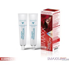 Maxx Deluxe Semı Permanent Haır Dye (Yarı Kalıcı Saç Boyası Harika 5 Renk) 2x50 Ml Kırmızı (Red)