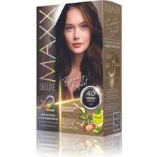 Maxx Deluxe Beauty Serıes Keratinli Kalıcı Saç Boyası (2x50ml) 34 Harika Renk Kahve 4.0