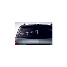Mcem Store Gazi M.kemal Imza Sticker Siyah 25*10 cm