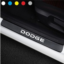 Mcem Store Dodge Için Uyumlu Aksesuar Oto Kapı Eşiği Sticker Karbon 4 Adet