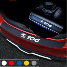 Mcem Store Peugeot 106 Için Uyumlu Aksesuar Bagaj ve Kapı Eşiği Seti Karbon