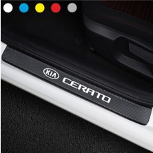Mcem Store Kia Cerato Için Uyumlu Aksesuar Oto Kapı Eşiği Sticker Karbon 4 Adet