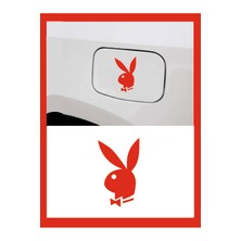 Mcem Store Playboy Tasarım Oto Sticker Kırmızı 9*15CM