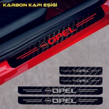 Mcem Store Opel Meriva Için Uyumlu Aksesuar Oto Kapı Eşiği Sticker Karbon 4 Adet