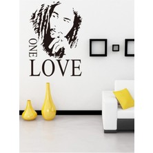 Mcem Store Bob Marley One Love Ev Dekoratif Sticker