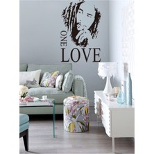 Mcem Store Bob Marley One Love Ev Dekoratif Sticker