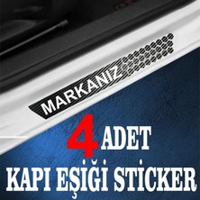 Mcem Store Markanız Özel Oto Kapı Eşikleri Sticker Karbon 4 Adet
