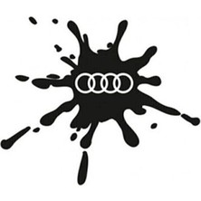 Mcem Store Audi Için Uyumlu Aksesuar Damla Tasarım Oto Yakıt Depo Kapağı Sticker 2 Adet 12*10 cm