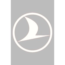Mcem Store Türk Hava Yolları Sticker Beyaz 8*8 cm