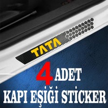 Mcem Store Tata Özel Oto Kapı Eşikleri Sticker Karbon 4 Adet