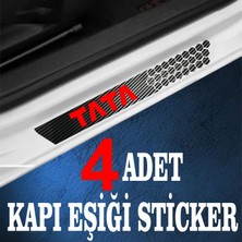 Mcem Store Tata Özel Oto Kapı Eşikleri Sticker Karbon 4 Adet