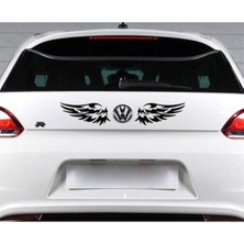 Mcem Store Kanat Oto Sticker 2 Adet Siyah 8*18 cm
