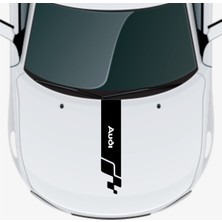 Mcem Store Audi Tüm Modelleri Için Uyumlu Aksesuar Oto Kaput Şerit Sticker