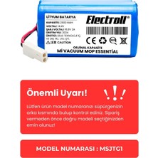 Electroll Xiaomi Vacuum Mop G1 2in1 Essential Uyumlu Batarya (ORJİNAL KAPASİTE) 2500mah Pil Robot Süpürge Pili